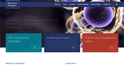 Desktop Screenshot of biosciencemanagers.com